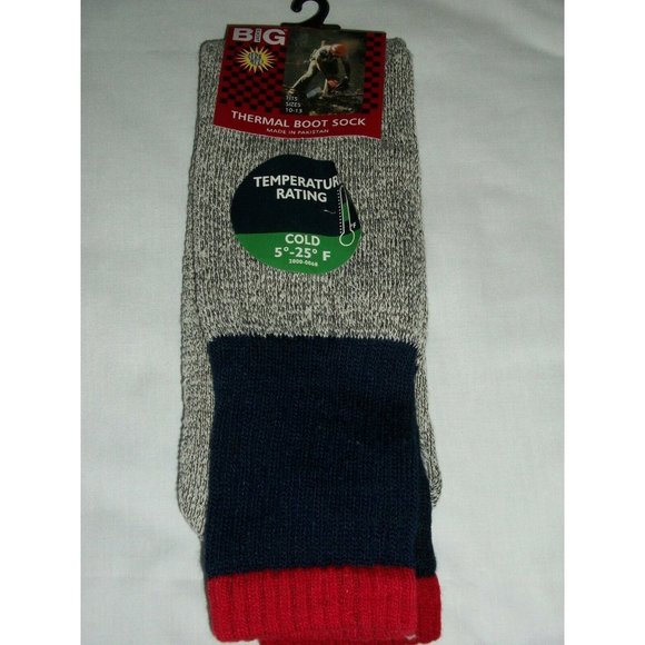 Big Jacks Thermal Boot Socks 10-13 Hiking Camping Hunting Outdoors Winter Snow - Picture 4 of 11